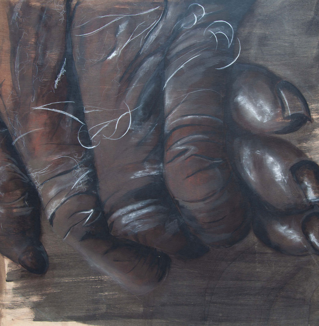 Unconditional: 2020, Pastell, auf, Holz, 80x80