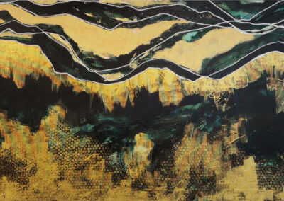 Waves: 2020, Acryl auf Leinwand 80x140