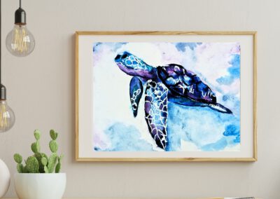 blue turtle Paperwork 70x50
