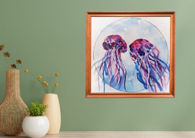 Jellyfish: Paperwork, 20x20, 2022