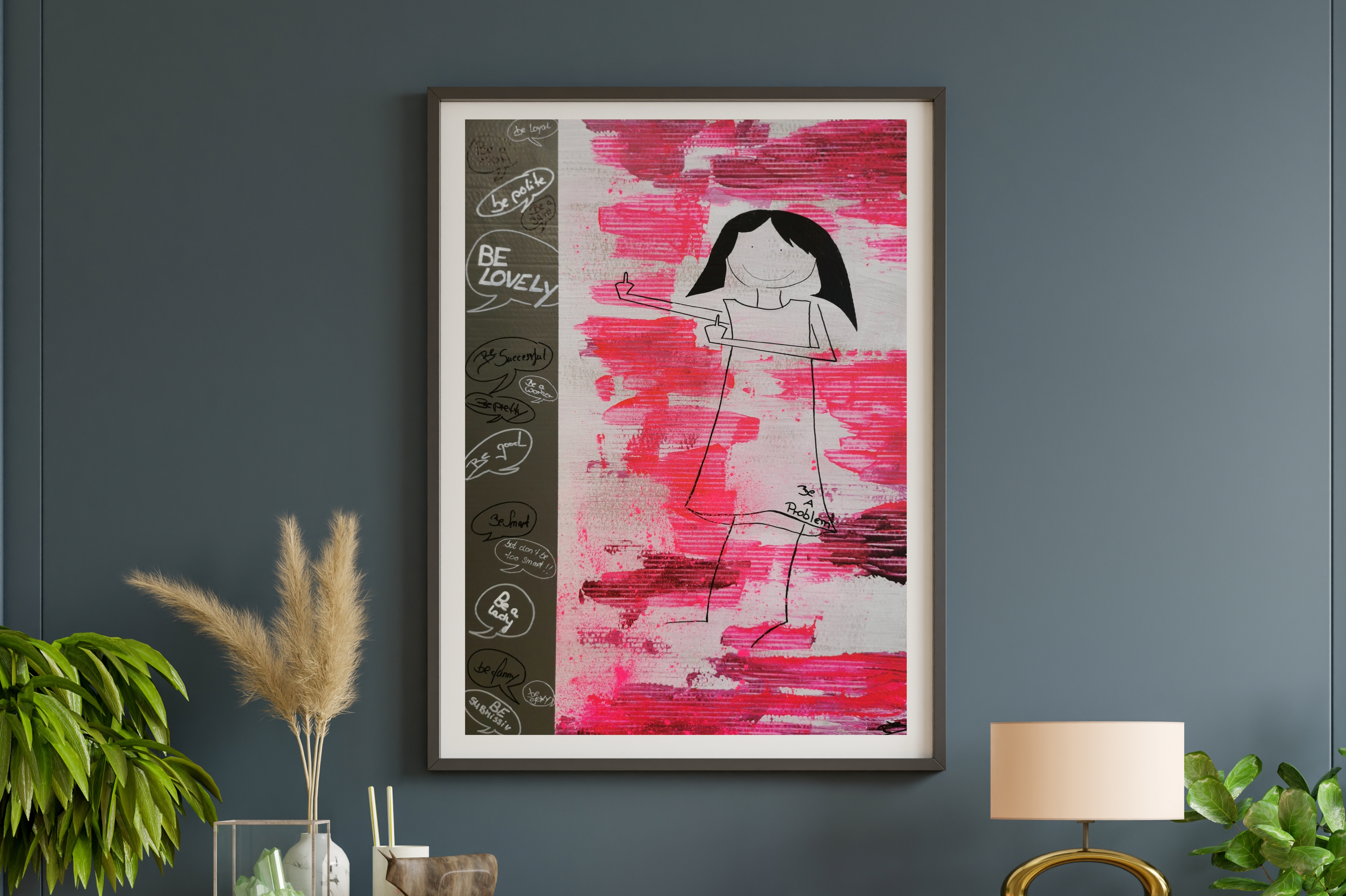 I don´t like to: Acryl auf Pappe, 70x40, 2023