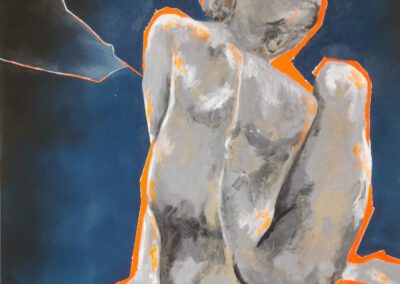 Suffering, 2024, Graffity and Acryl on Canvas, 80x100