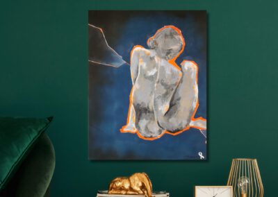 Suffering, 2024, Graffity and Acryl on Canvas, 80x100