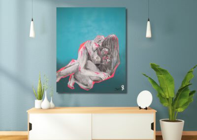 Live: Acryl und Graffiti auf Leinwand (2024)